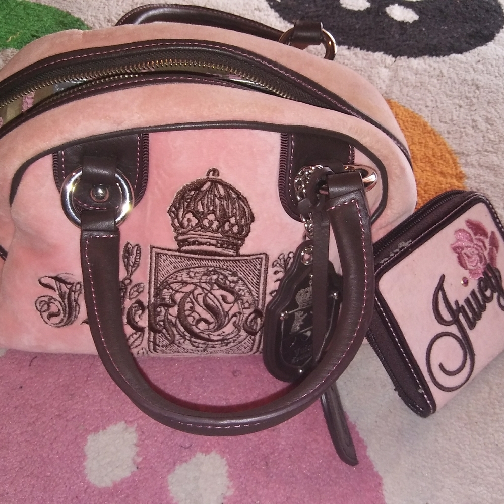 Super Cute Juicy Bowler Purse WITH Matching Wallet